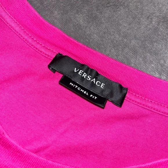 Versace Le Greca Print Pink T-Shirt